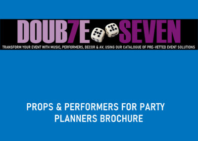 Props & Performers for Party Planners Brochure