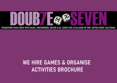 We Hire Games & Organise Activities Brochure